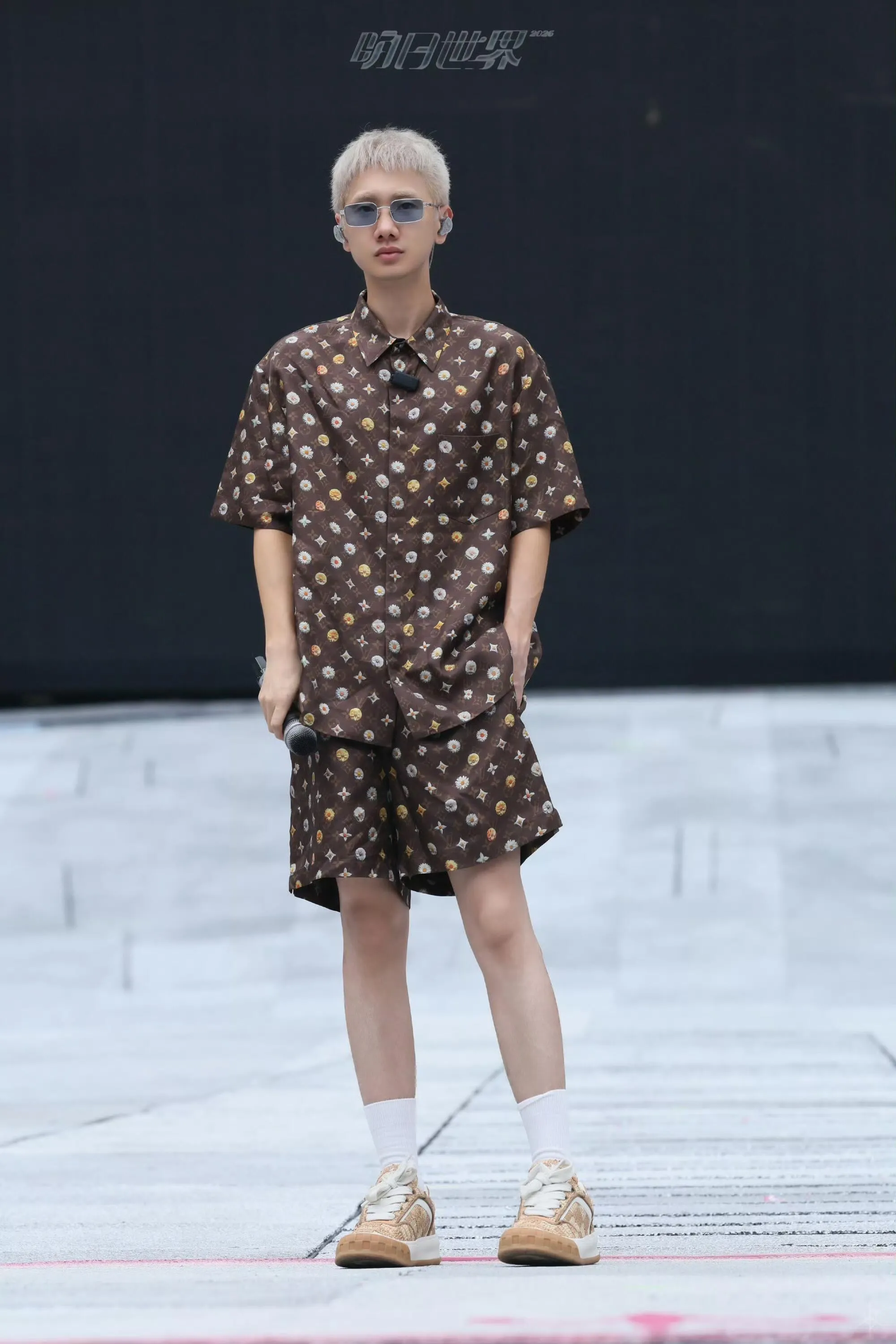 Louis Vuitton/Louis Vuitton 26ss presbyopia daisy all-print suit short-sleeved shirt